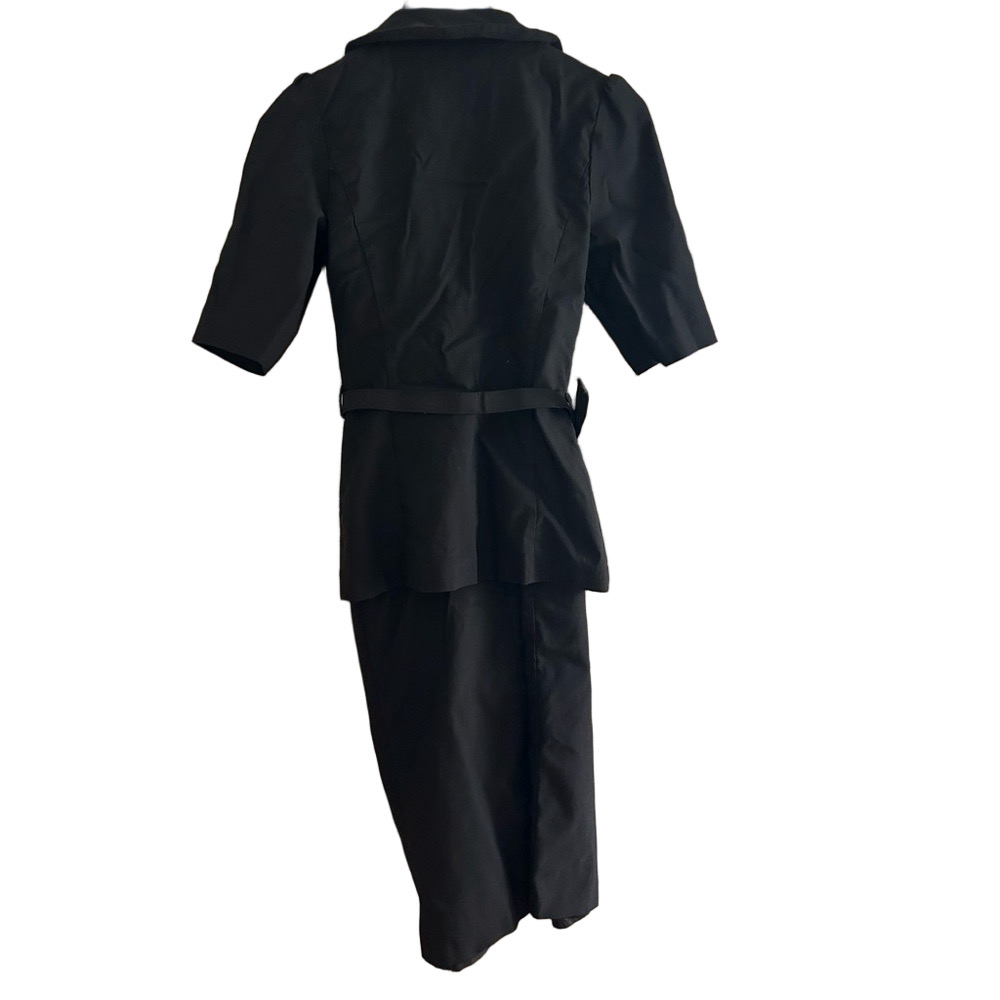 Neva (Vintage Tall Girl brand) Elegant Black Dress Suit - Picture 4 of 4